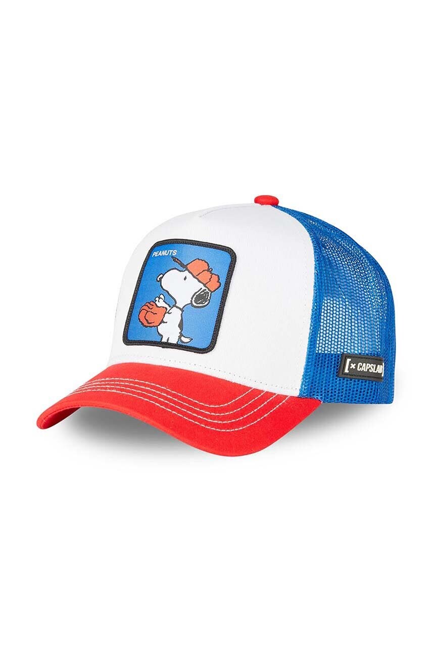 Levně Kšiltovka Capslab PEANUT bílá barva, s aplikací