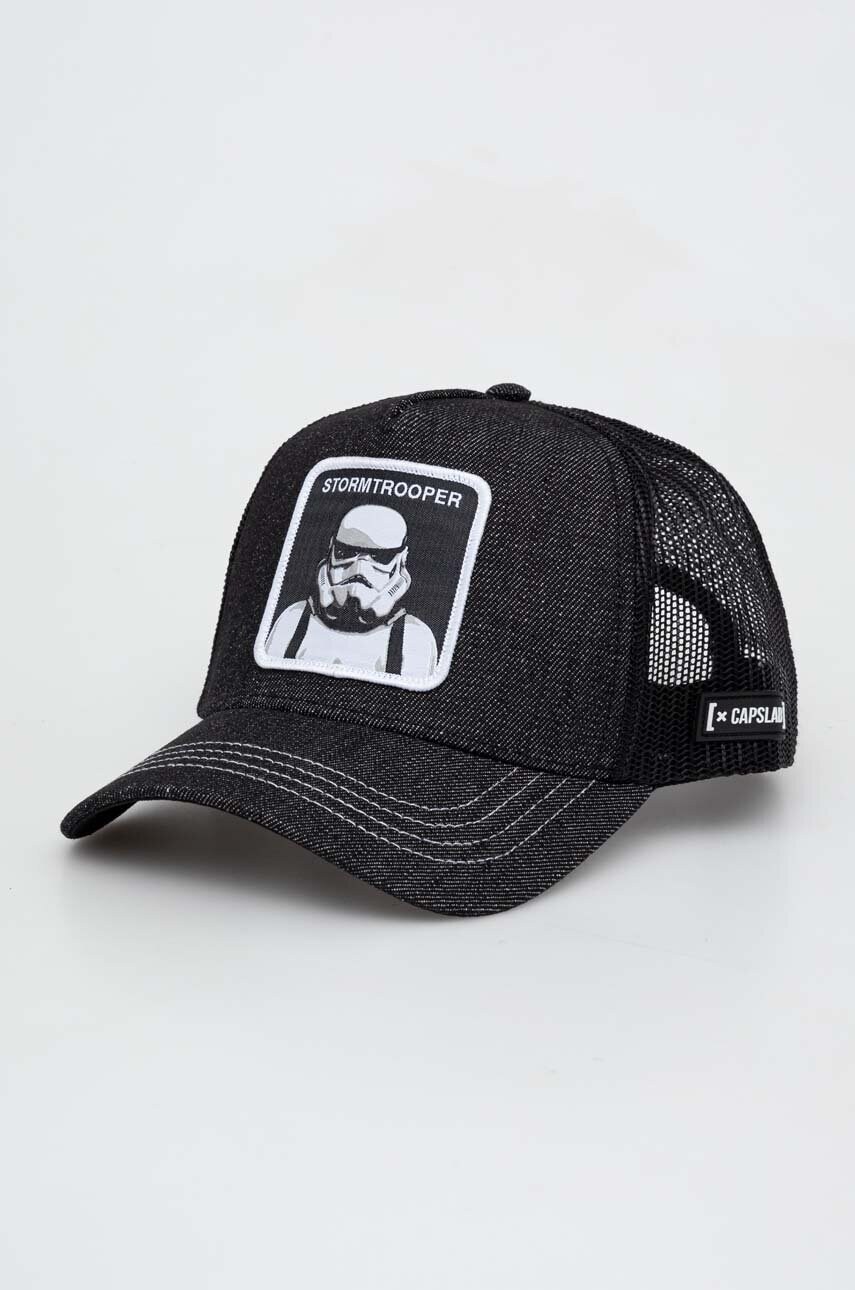 

Кепка Capslab Stormtrooper колір чорний з аплікацією
