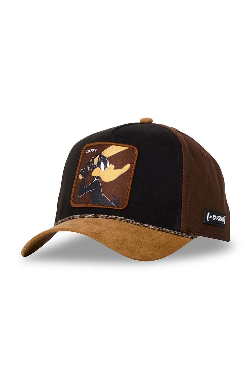 Capslab sapca x Looney Tunes culoarea maro, cu imprimeu, CL/LOO10/1/PCT/DAF Capslab sapca x Looney Tunes culoarea maro, cu imprimeu, CL/LOO10/1/PCT/DAF