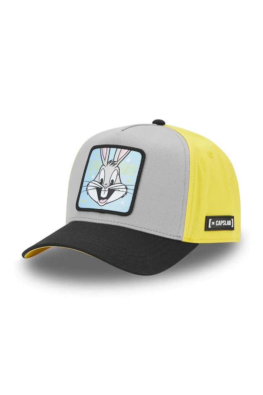 Capslab șapcă de baseball din bumbac x Looney Tunes culoarea galben, cu imprimeu, CL/LOO11/1/CT/BEP1 Capslab șapcă de baseball din bumbac x Looney Tunes culoarea galben, cu imprimeu, CL/LOO11/1/CT/BEP1