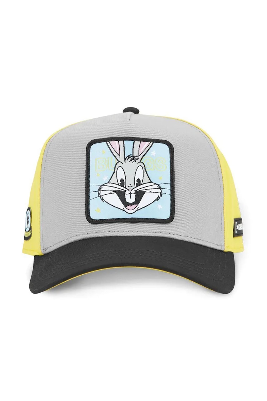 Хлопковая кепка Capslab x Looney Tunes цвет жёлтый с аппликацией CL/LOO11/1/CT/BEP1 Хлопковая кепка Capslab x Looney Tunes цвет жёлтый с аппликацией CL/LOO11/1/CT/BEP1