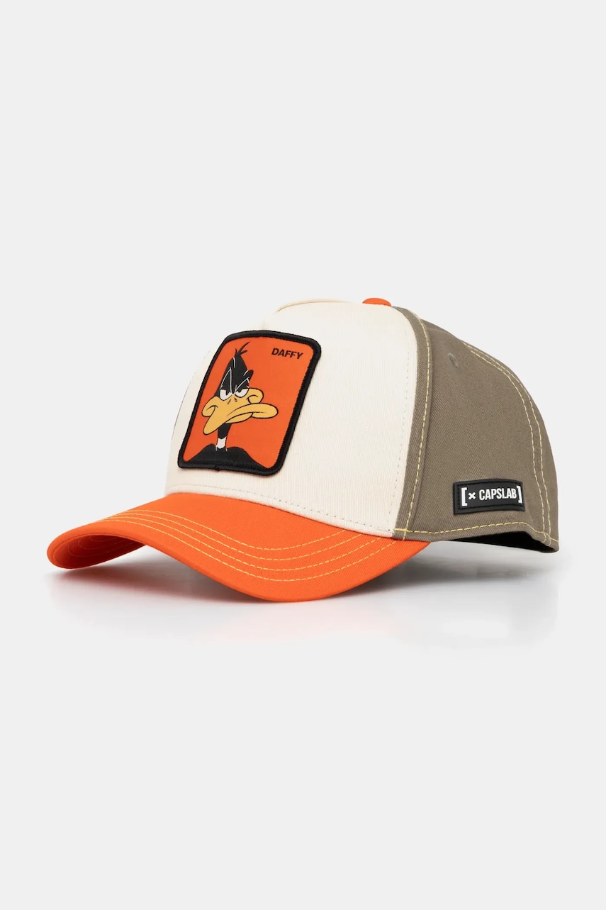 Capslab șapcă de baseball din bumbac x Looney Tunes culoarea portocaliu, cu imprimeu, CL/LOO11/1/CT/DAF Capslab șapcă de baseball din bumbac x Looney Tunes culoarea portocaliu, cu imprimeu, CL/LOO11/1/CT/DAF
