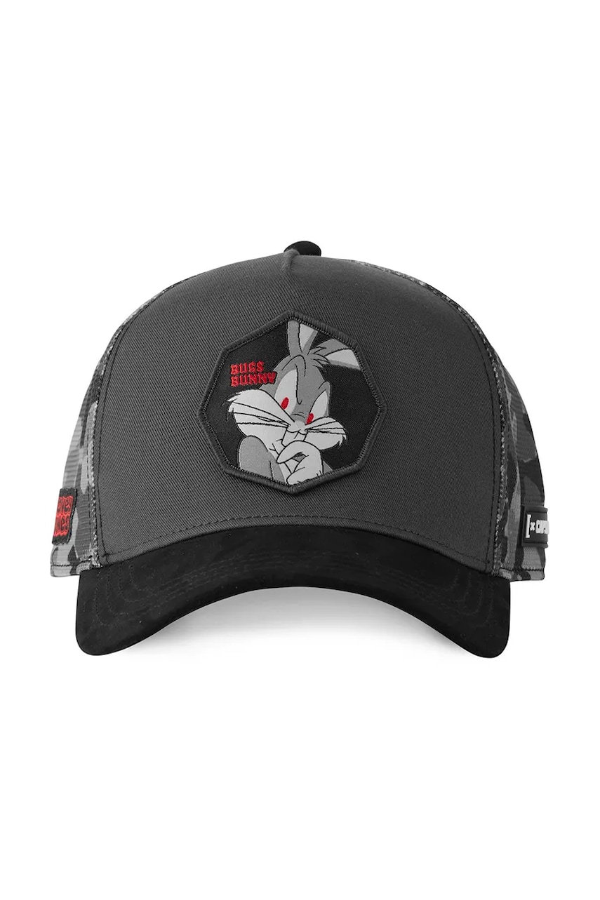 Кепка Capslab x Looney Tunes цвет серый с аппликацией CL/LOO11/1/PCT/BUG Кепка Capslab x Looney Tunes цвет серый с аппликацией CL/LOO11/1/PCT/BUG