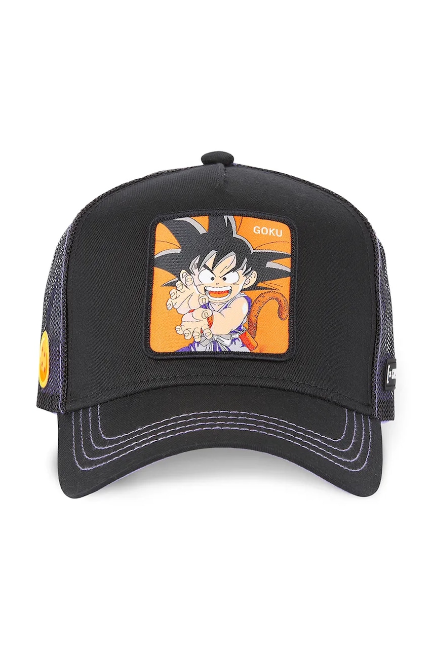 Кепка Capslab x Dragon Ball цвет чёрный с аппликацией CL/DB3/1/CAS/GOK1 Кепка Capslab x Dragon Ball цвет чёрный с аппликацией CL/DB3/1/CAS/GOK1