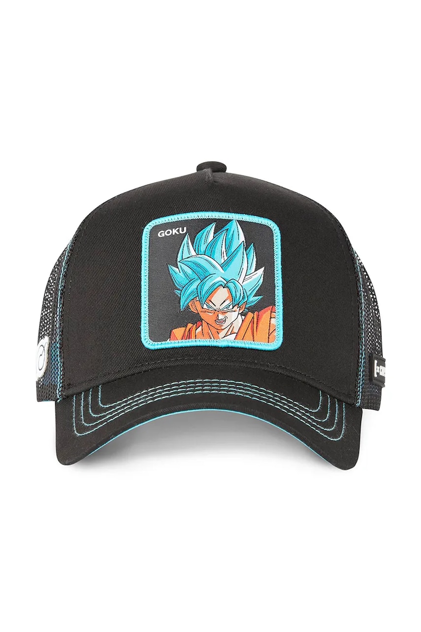 Кепка Capslab x Dragon Ball цвет чёрный с аппликацией CL/DBS3/1/CAS/GOK1 Кепка Capslab x Dragon Ball цвет чёрный с аппликацией CL/DBS3/1/CAS/GOK1