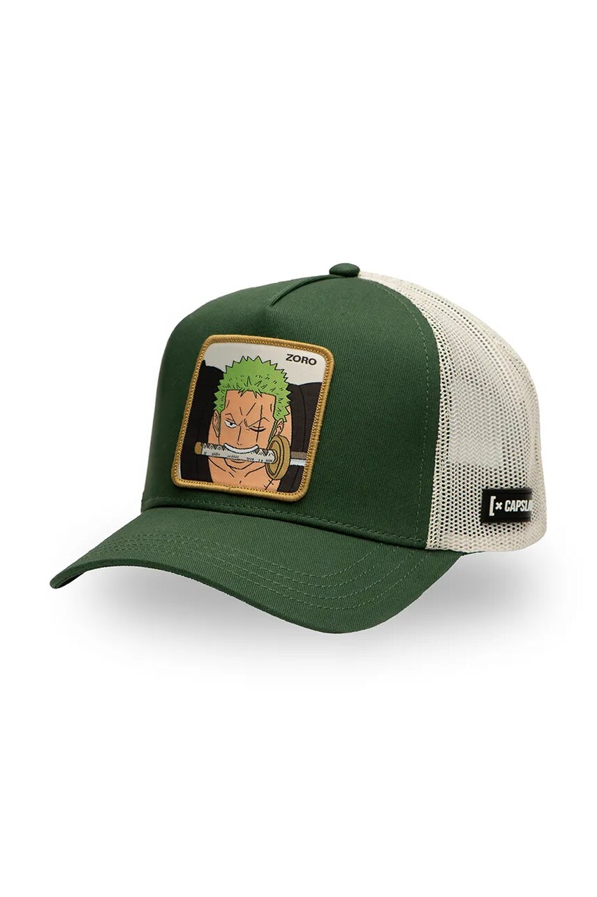 Capslab sapca x One Piece culoarea verde, cu imprimeu, CL/OP5/1/CT/ZOR