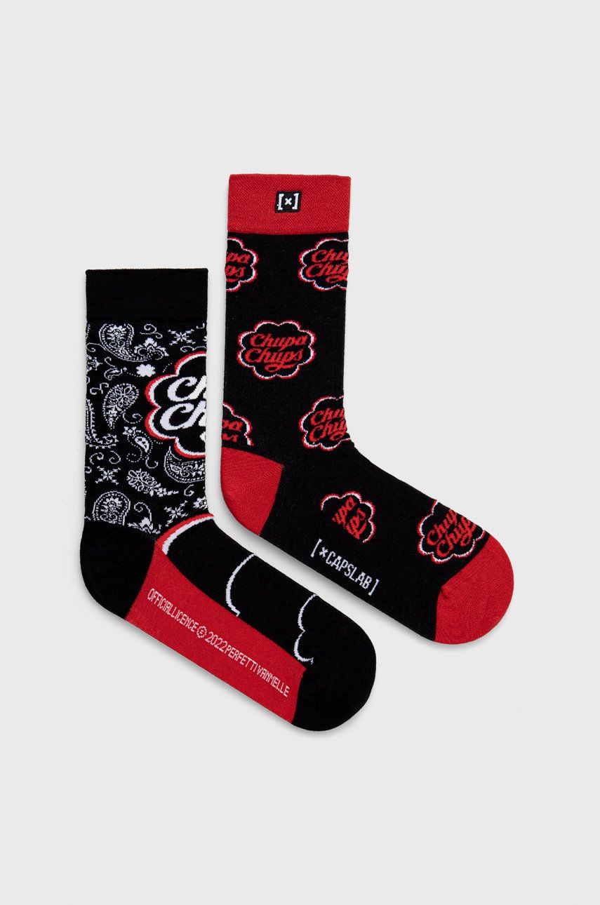 E-shop Ponožky Capslab X Chupa Chups černá barva