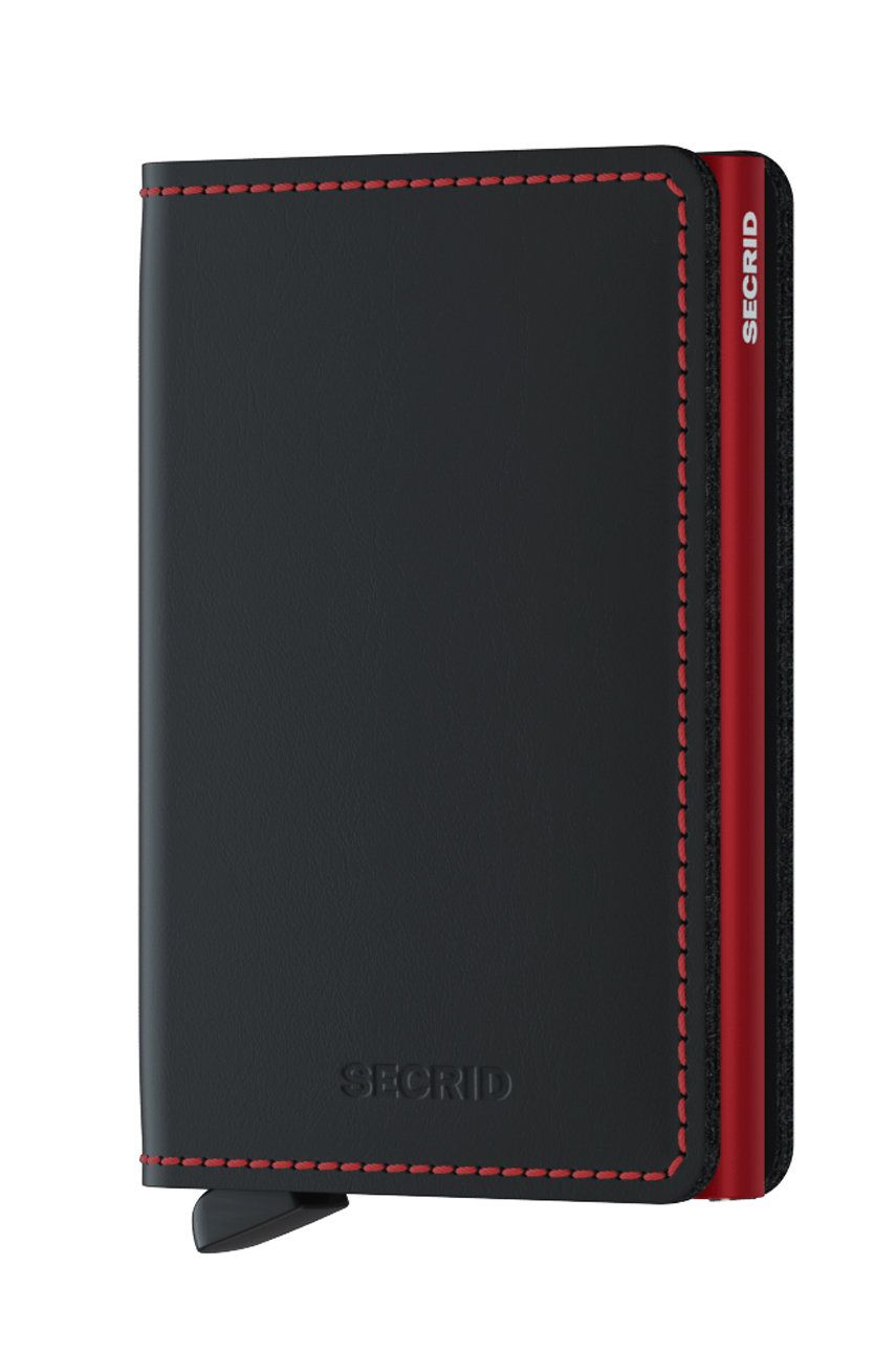 Secrid portofel de piele SM.Black.Red-Black.Red