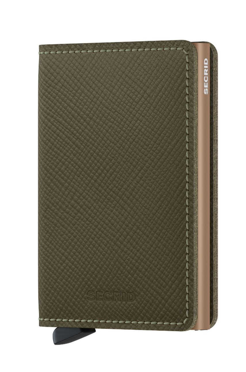Kožená peňaženka Secrid SSa.Olive-OLIVE, zelená farba