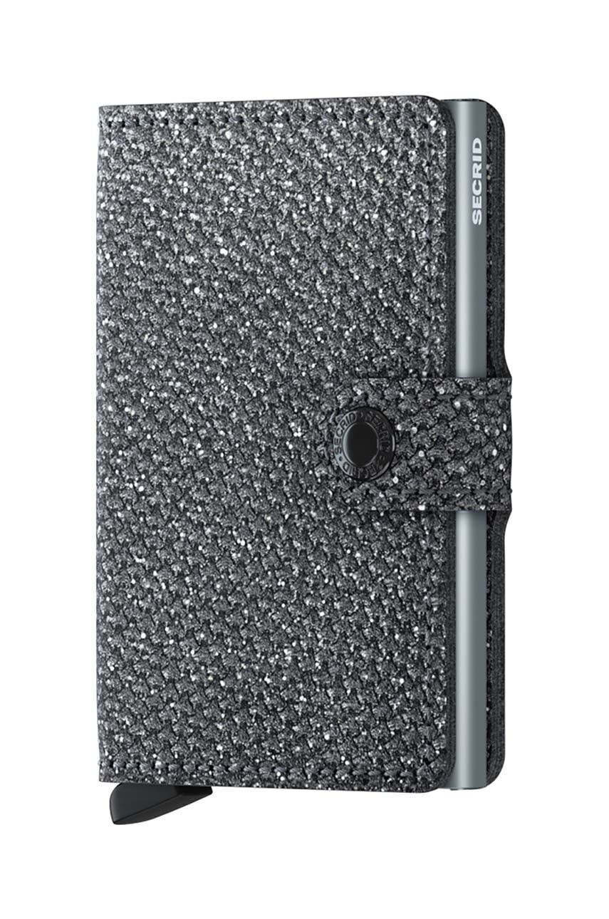 Secrid portofel de piele Miniwallet Sparkle Silver culoarea argintiu