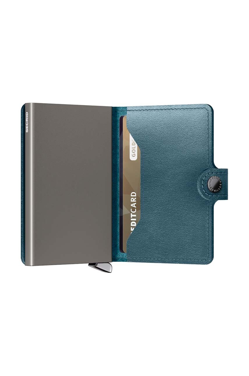 Δερμάτινο πορτοφόλι Secrid χρώμα: πράσινο, MDu-Teal φωτογραφία