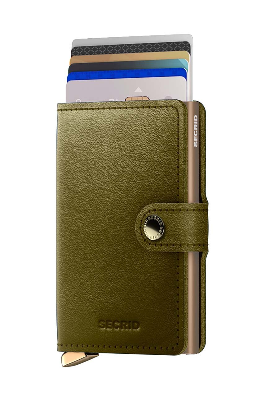 Δερμάτινο πορτοφόλι Secrid χρώμα: πράσινο, MDu-Olive φωτογραφία