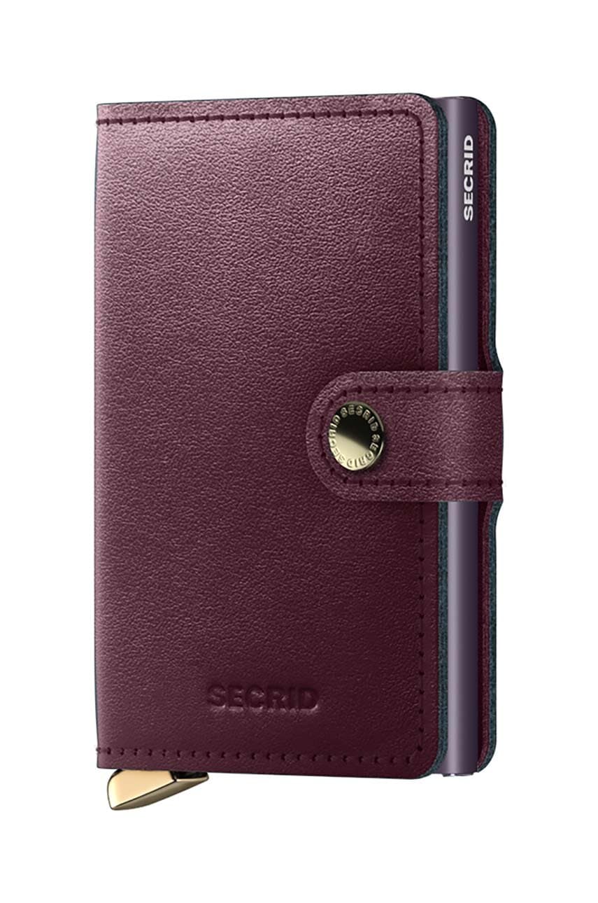 Secrid portofel de piele culoarea bordo, MDu-Bordeaux