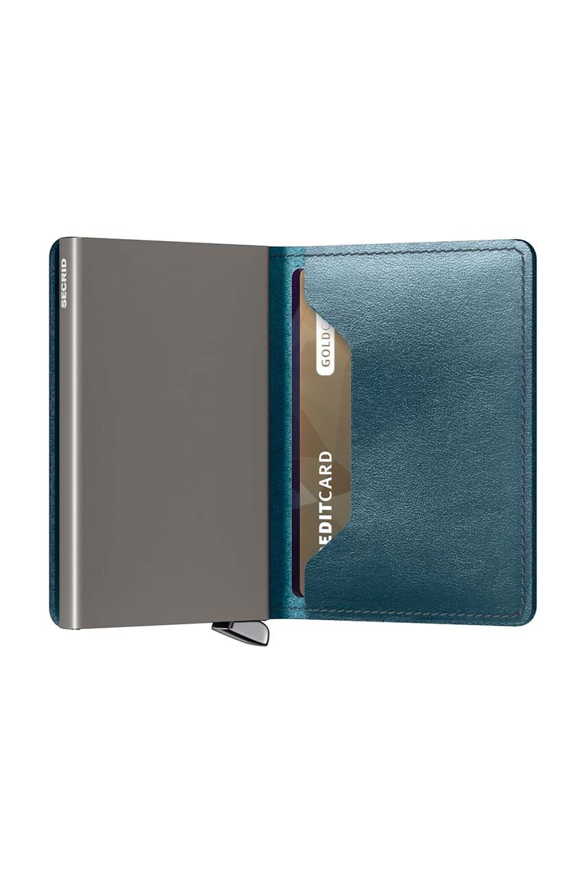 Δερμάτινο πορτοφόλι Secrid χρώμα: πράσινο, SDu-Teal φωτογραφία
