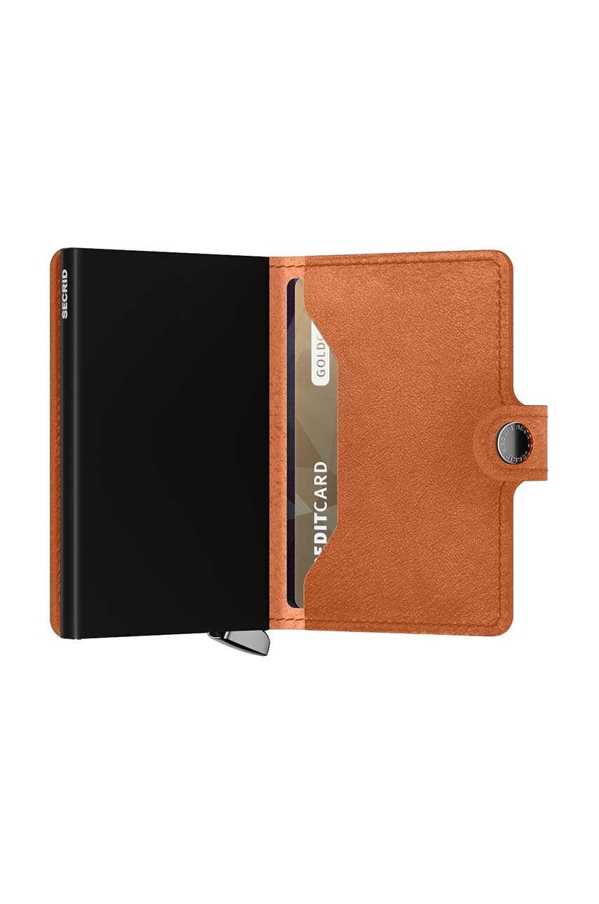 Δερμάτινο πορτοφόλι Secrid χρώμα: καφέ, MBc-Cognac φωτογραφία