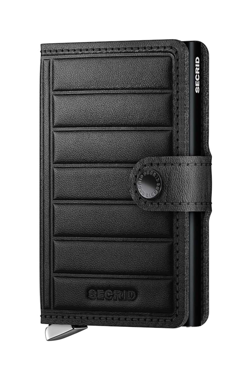 Secrid portofel de piele culoarea negru, MEl-Black