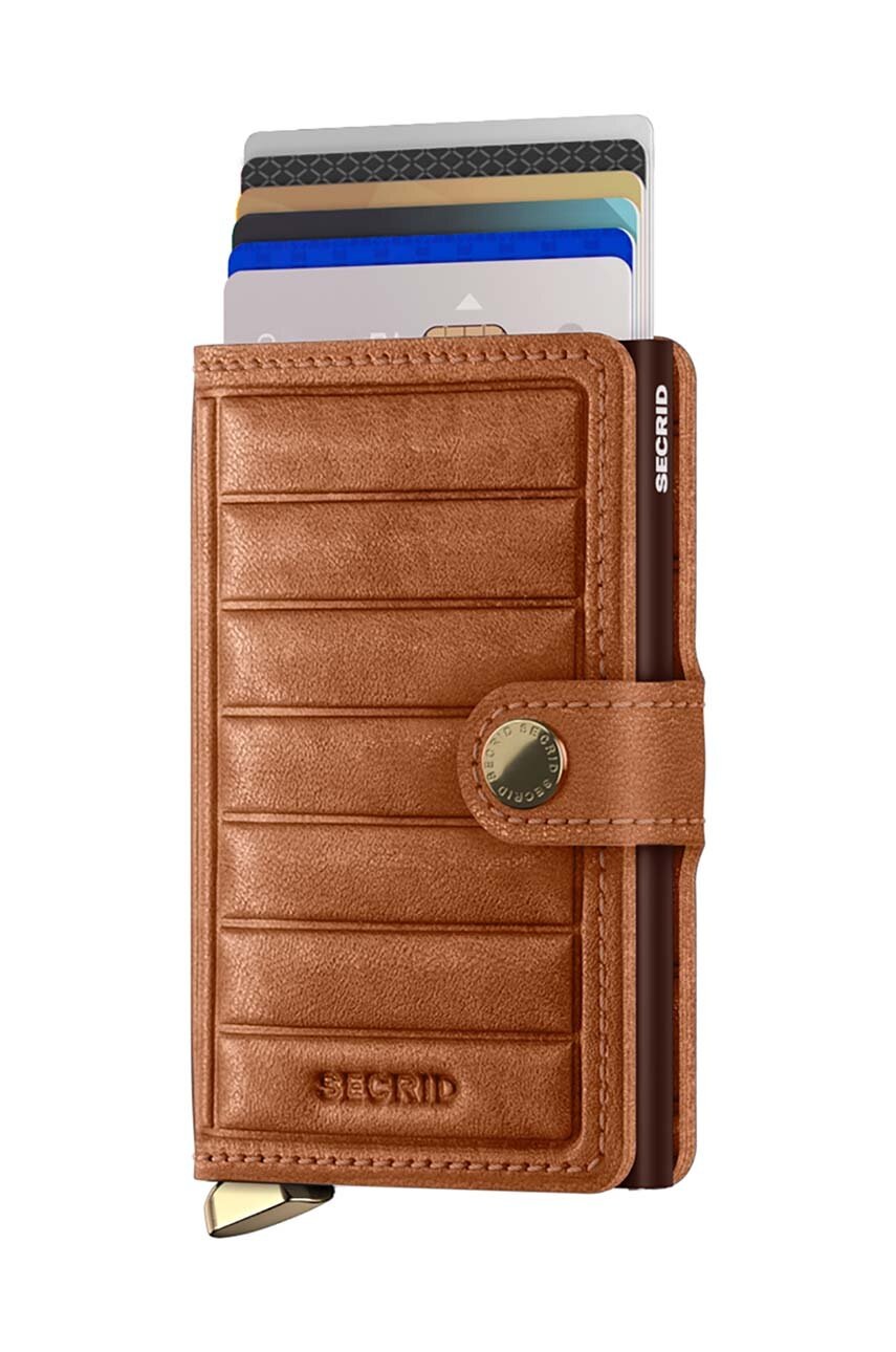 Δερμάτινο πορτοφόλι Secrid χρώμα: καφέ, MEl-Cognac φωτογραφία