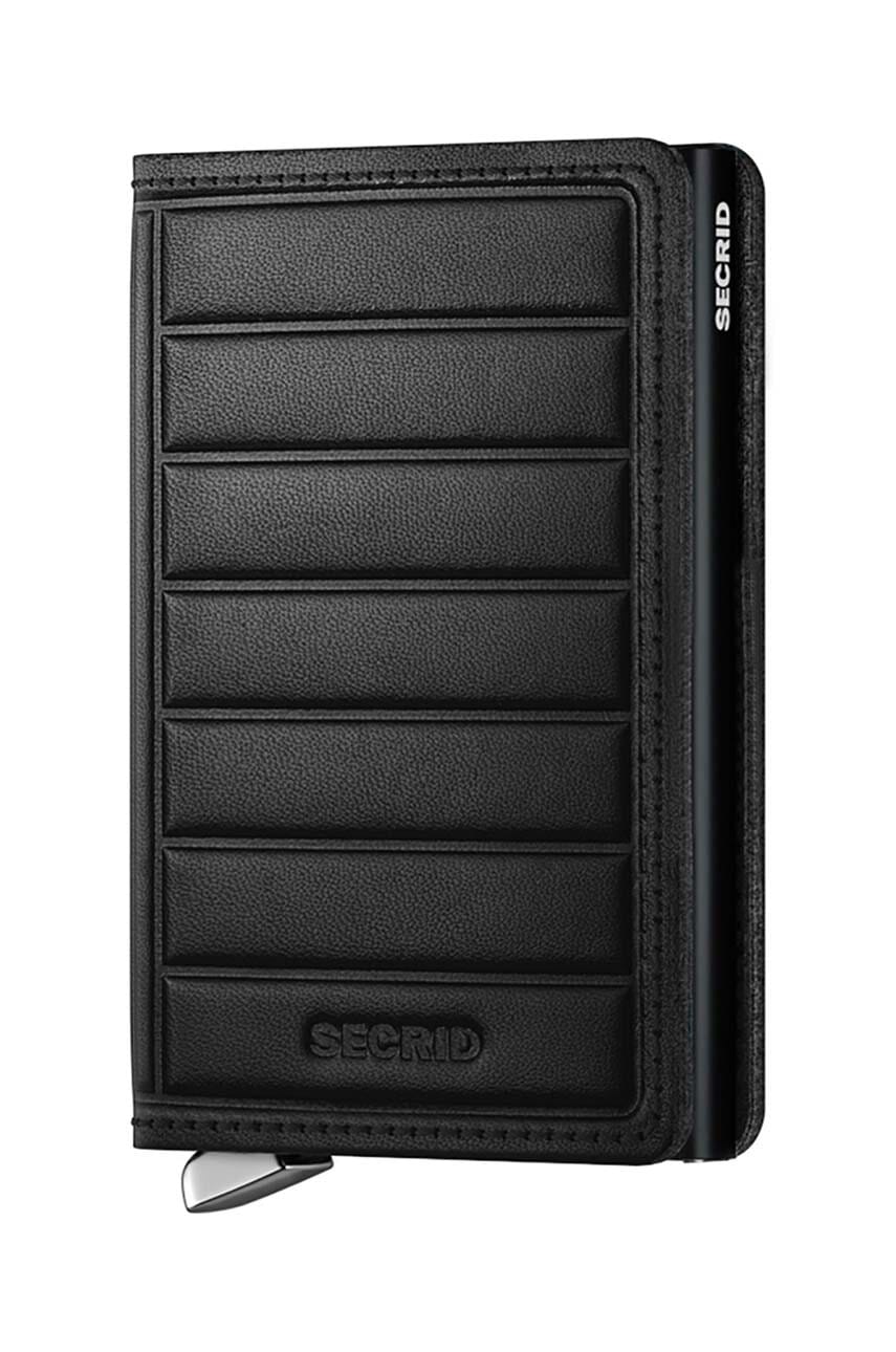 Secrid portofel de piele culoarea negru, SEl-Black