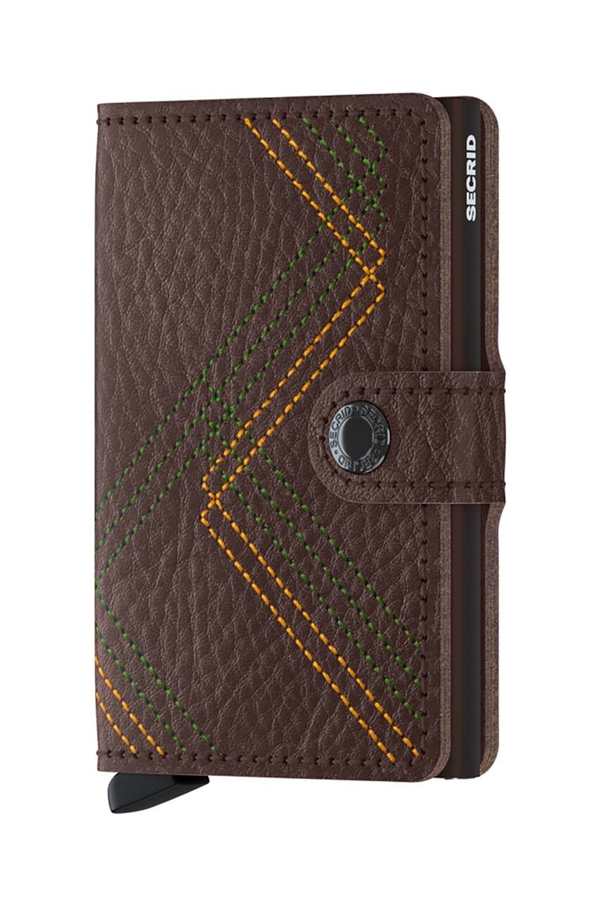 Secrid portofel culoarea maro, MSt-Linea Espresso