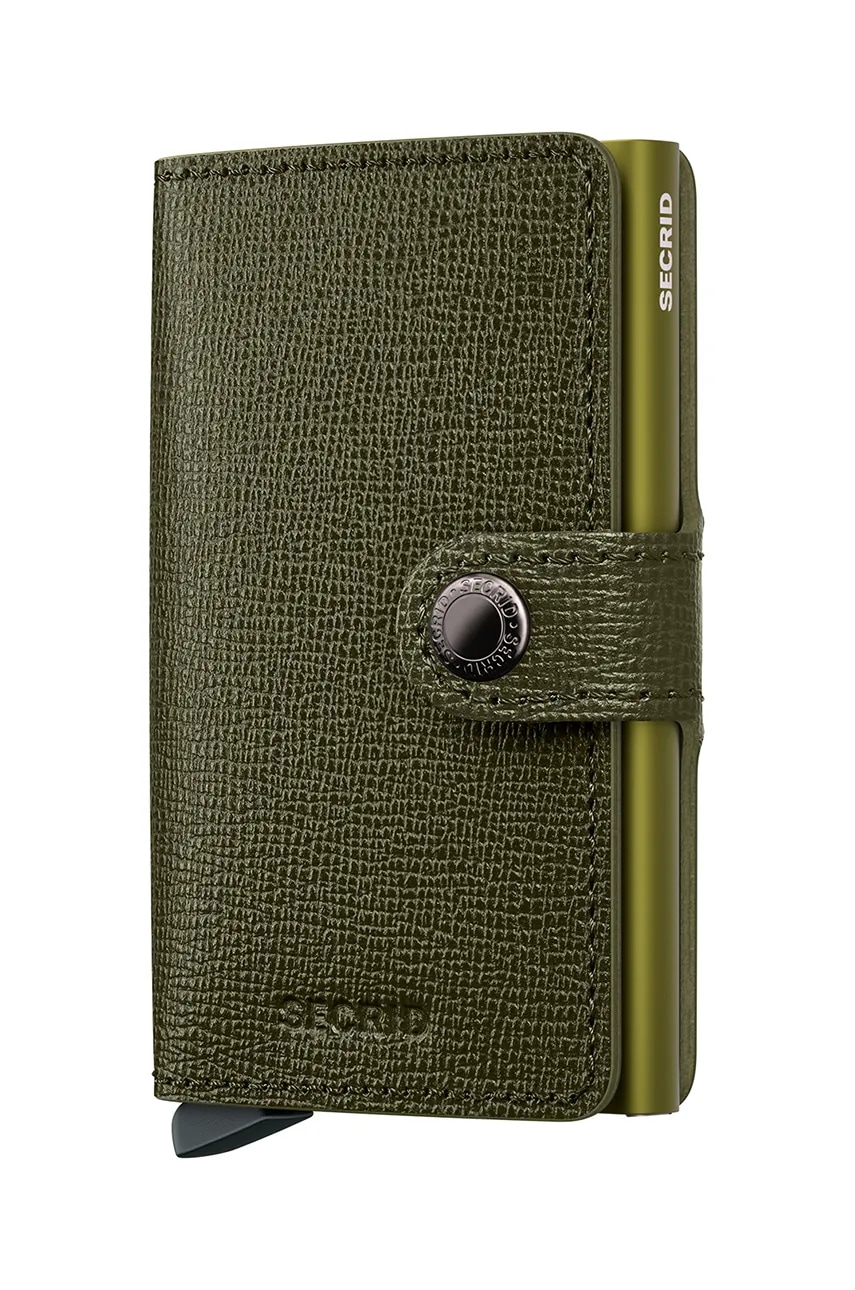 Secrid portofel de piele culoarea verde, MC-Kelp