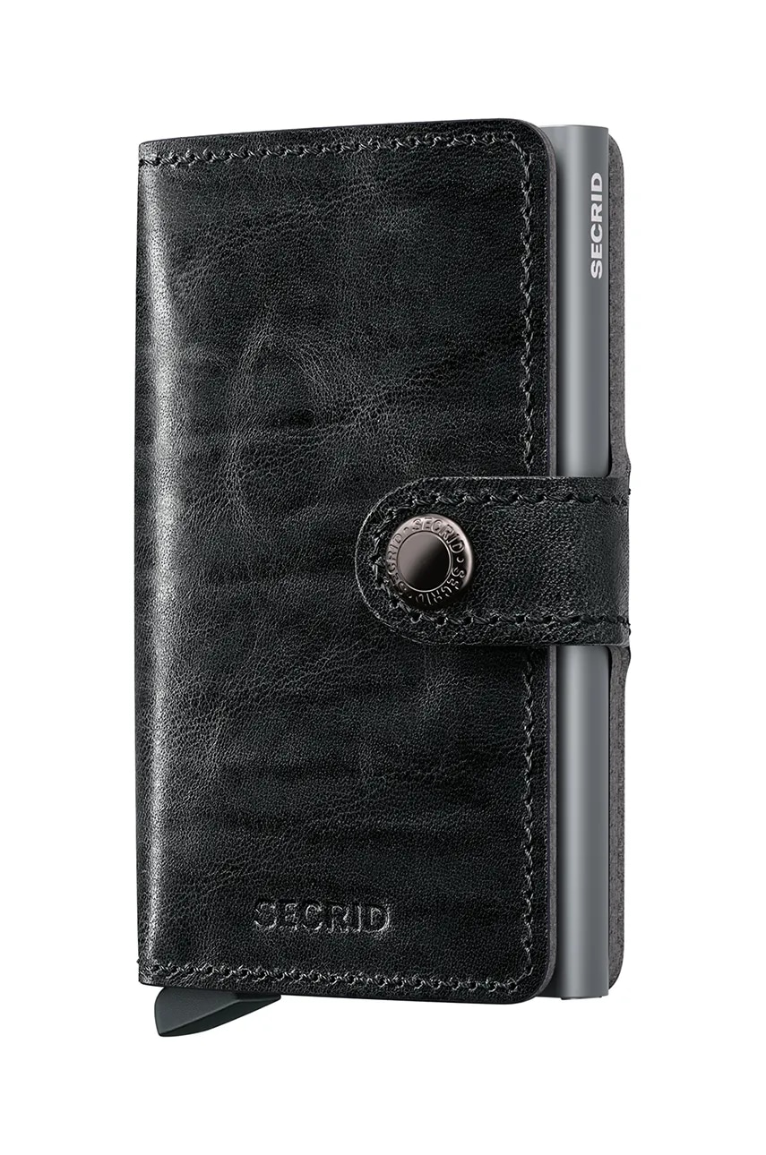 Secrid portofel de piele culoarea gri, MDM-Grey - 0 | YEO