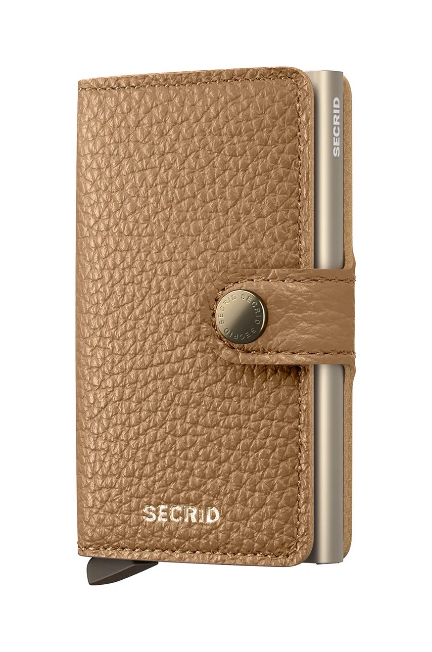 Secrid portofel de piele culoarea bej, MPe-Cappuccino