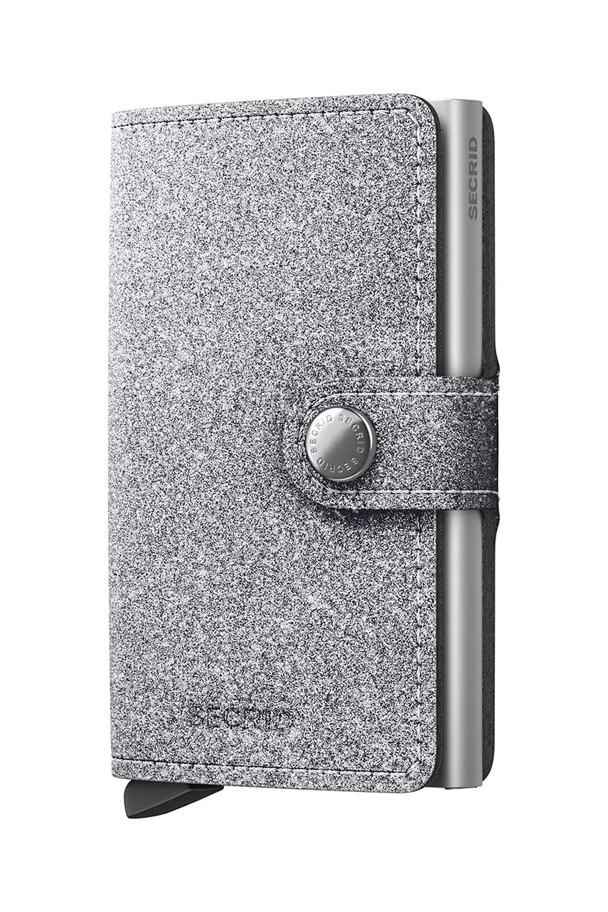 Secrid portofel de piele culoarea argintiu, M-Glitter Silver Secrid portofel de piele culoarea argintiu, M-Glitter Silver