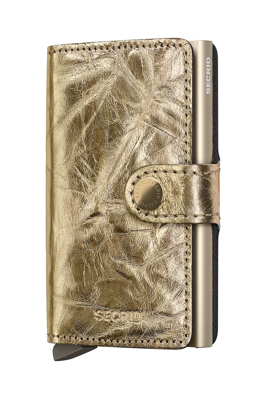 Secrid portofel de piele culoarea auriu, MCr-Gold - 0 | YEO