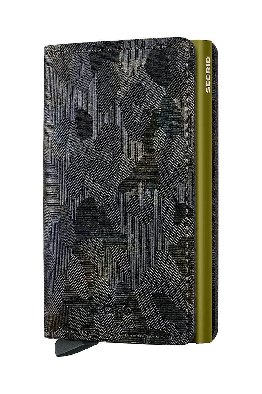 Secrid portofel de piele culoarea verde, SJu-Moss - 0 | YEO