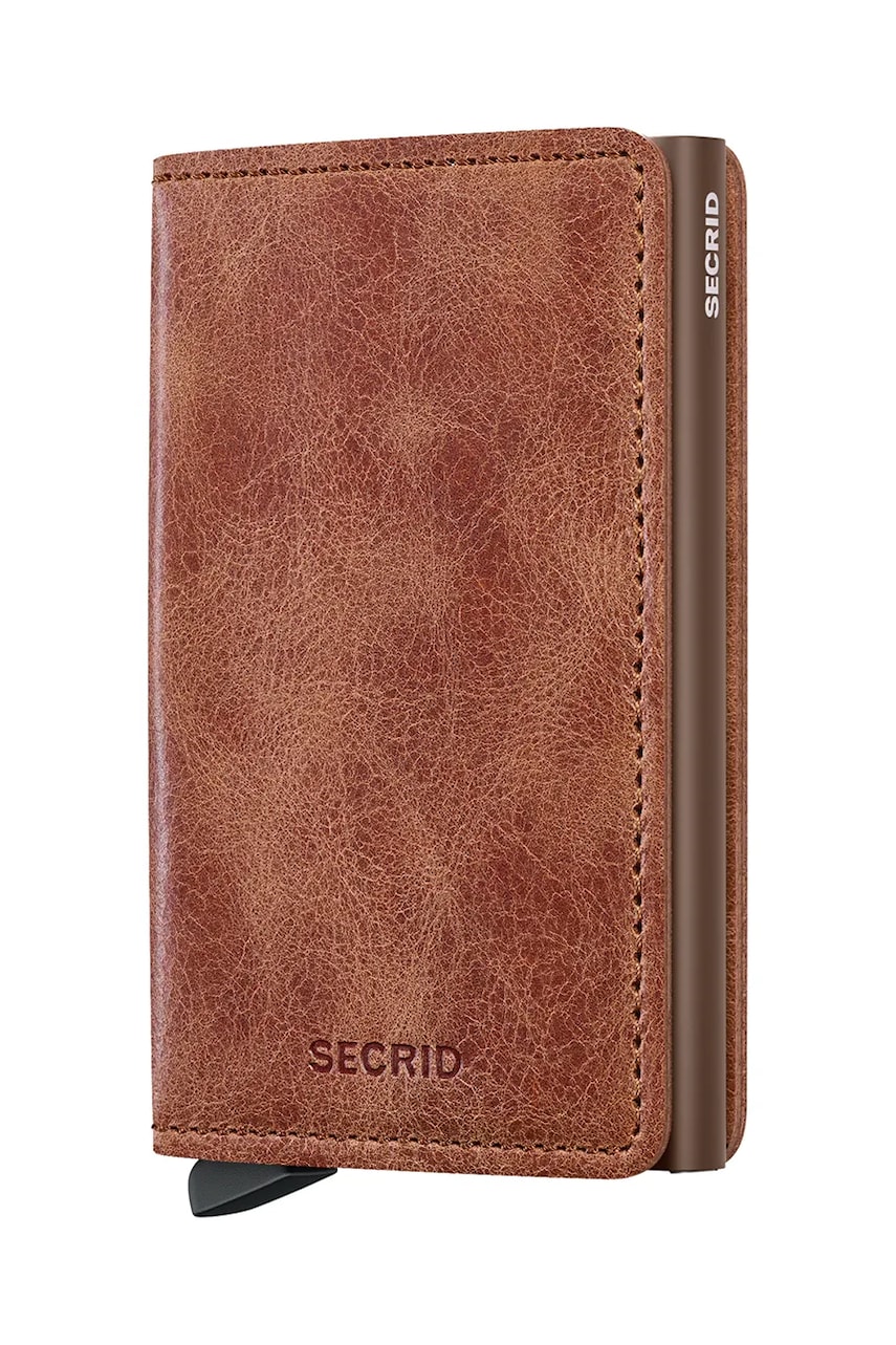 Secrid portofel de piele culoarea maro, SV-Cognac-Brown Secrid portofel de piele culoarea maro, SV-Cognac-Brown