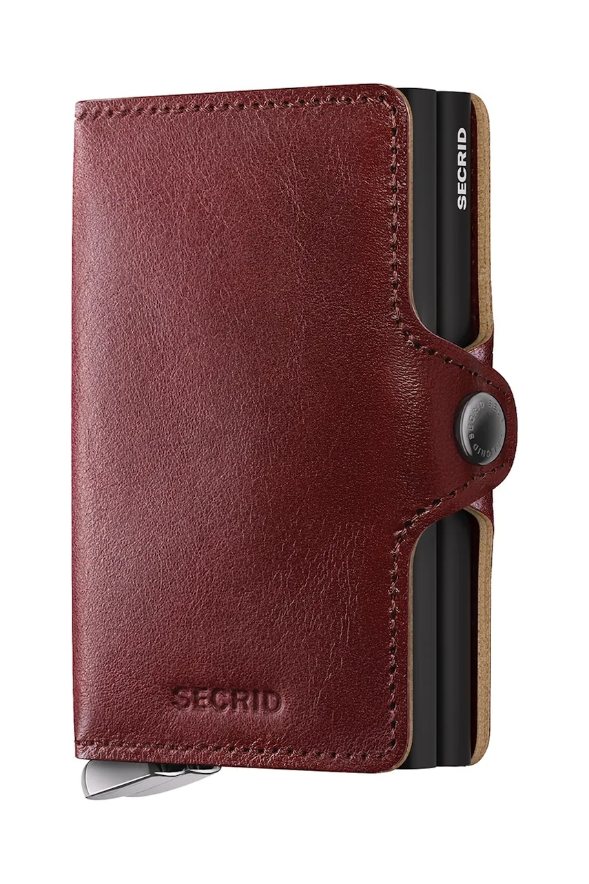 Secrid portofel de piele culoarea maro, TBc-Brown