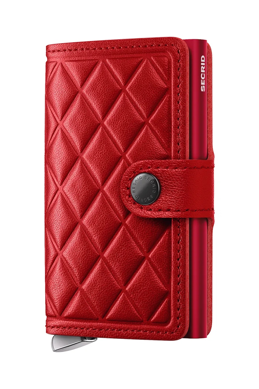 Secrid portofel de piele culoarea rosu, MEd-Red