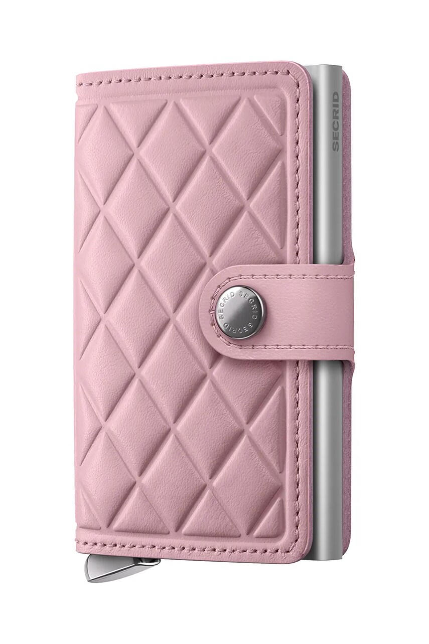 Secrid portofel de piele culoarea roz, MEd-Rose
