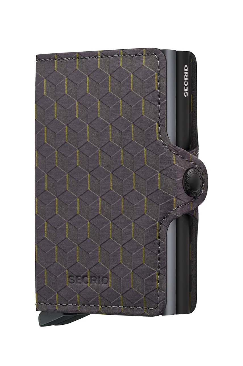 Secrid portofel de piele OPTICAL culoarea gri
