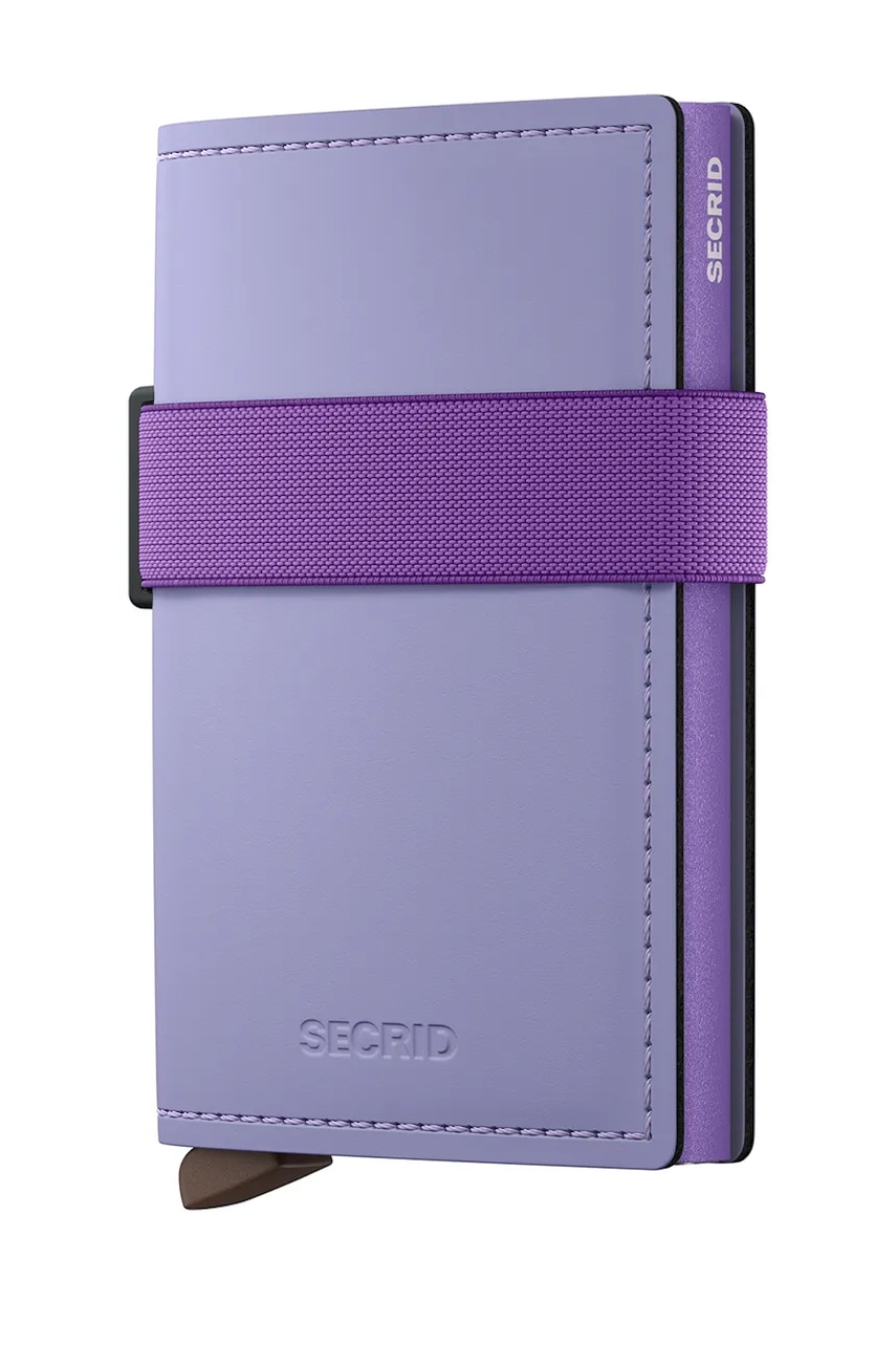 Secrid portofel de piele MATTE culoarea violet