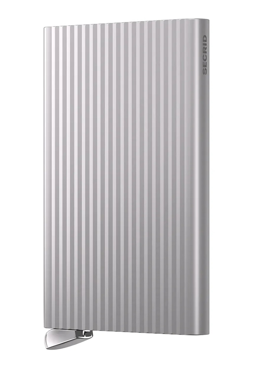 Secrid card-holder FLUTED culoarea argintiu