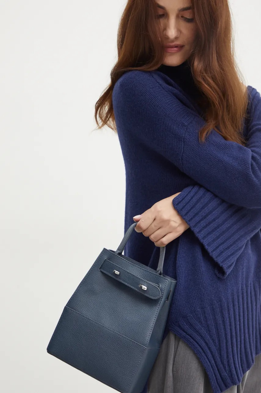 Δερμάτινο σακίδιο Silvian Heach CARACCIOLO γυναικείο, χρώμα: ναυτικό μπλε, RCP25013ZA φωτογραφία