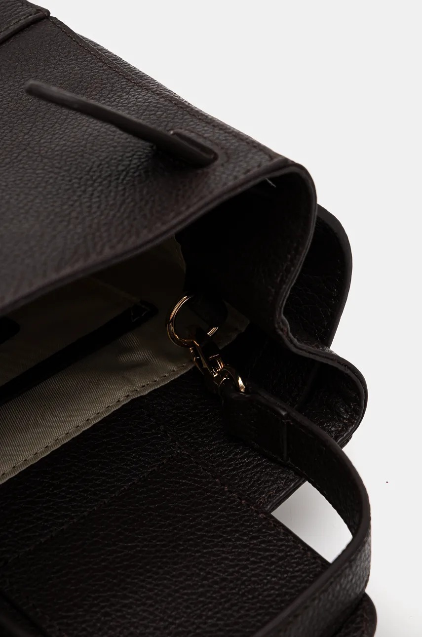 Δερμάτινο σακίδιο Silvian Heach CARACCIOLO γυναικείο, χρώμα: καφέ, RCP25013ZA φωτογραφία