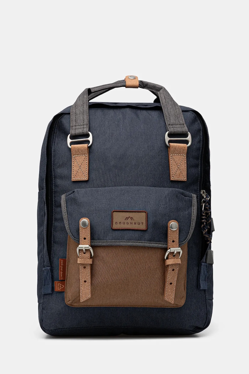 Doughnut rucsac Macaroon Large Happy Camper culoarea bleumain, mare, neted, D011HA-0070