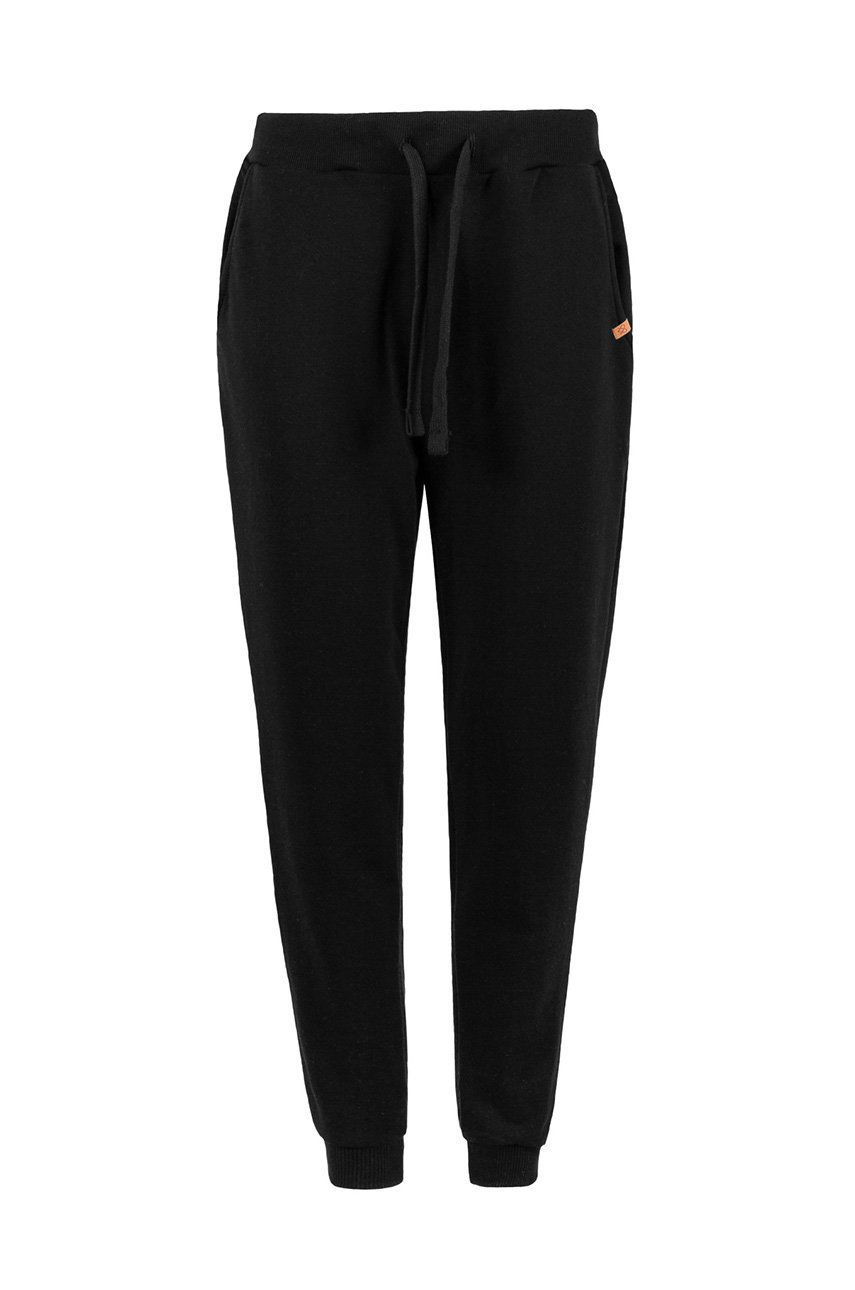 MUUV Pantaloni Boyfriend femei, culoarea negru, material neted answear imagine noua