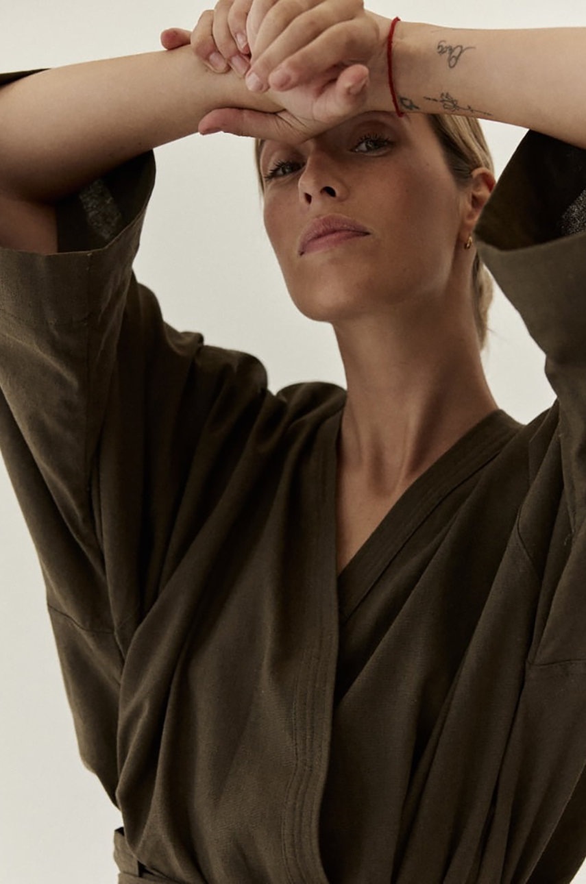 

Платье MUUV. цвет зелёный mini oversize