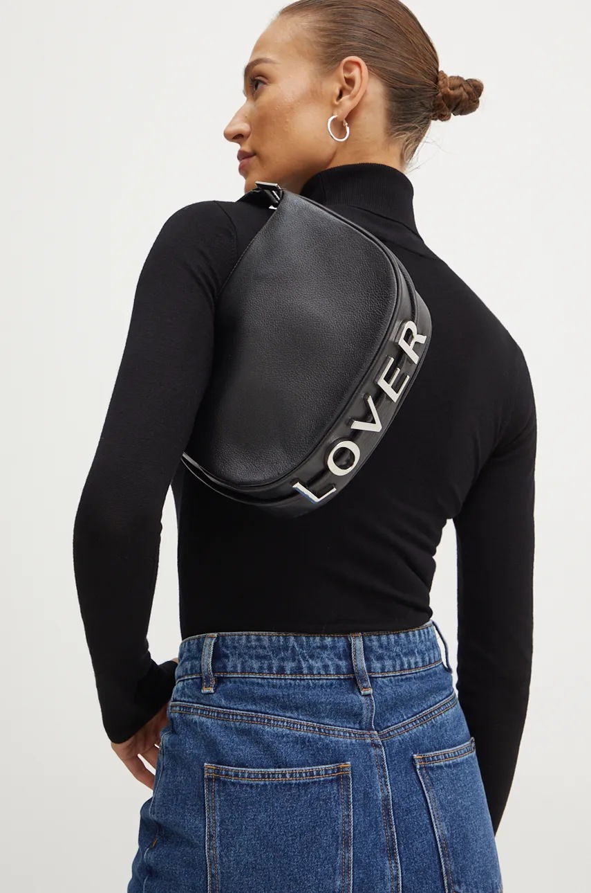 Δερμάτινη τσάντα Silvian Heach SPACCANAPOLI χρώμα: μαύρο, RCP25028BO φωτογραφία