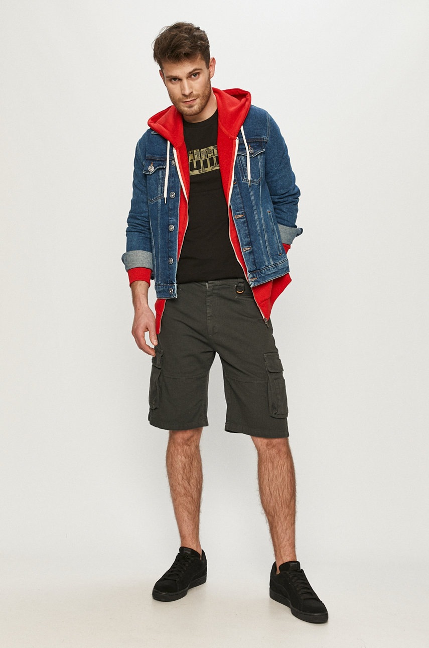 

Кофта Cross Jeans чоловіча колір червоний гладка