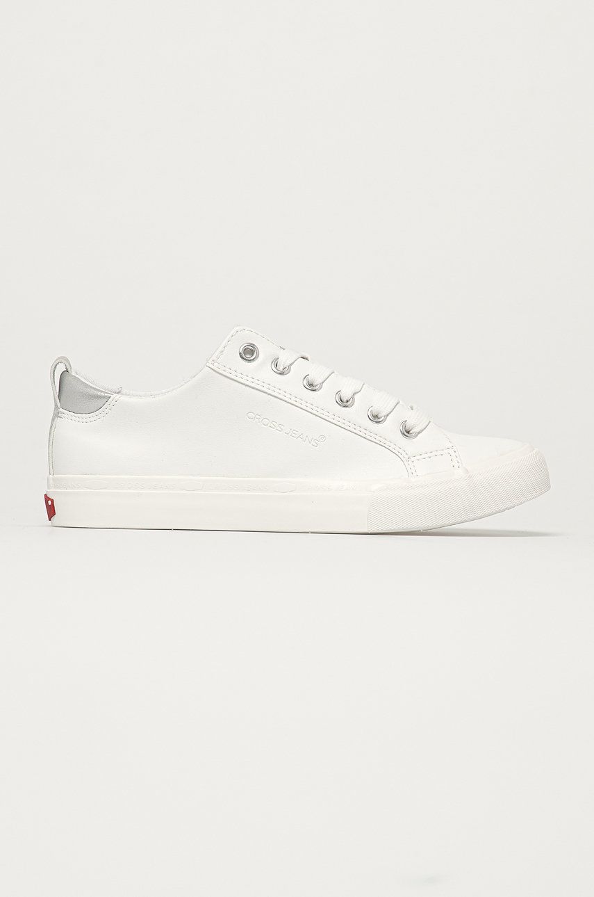 Cross Jeans Pantofi culoarea alb, cu toc plat answear imagine noua