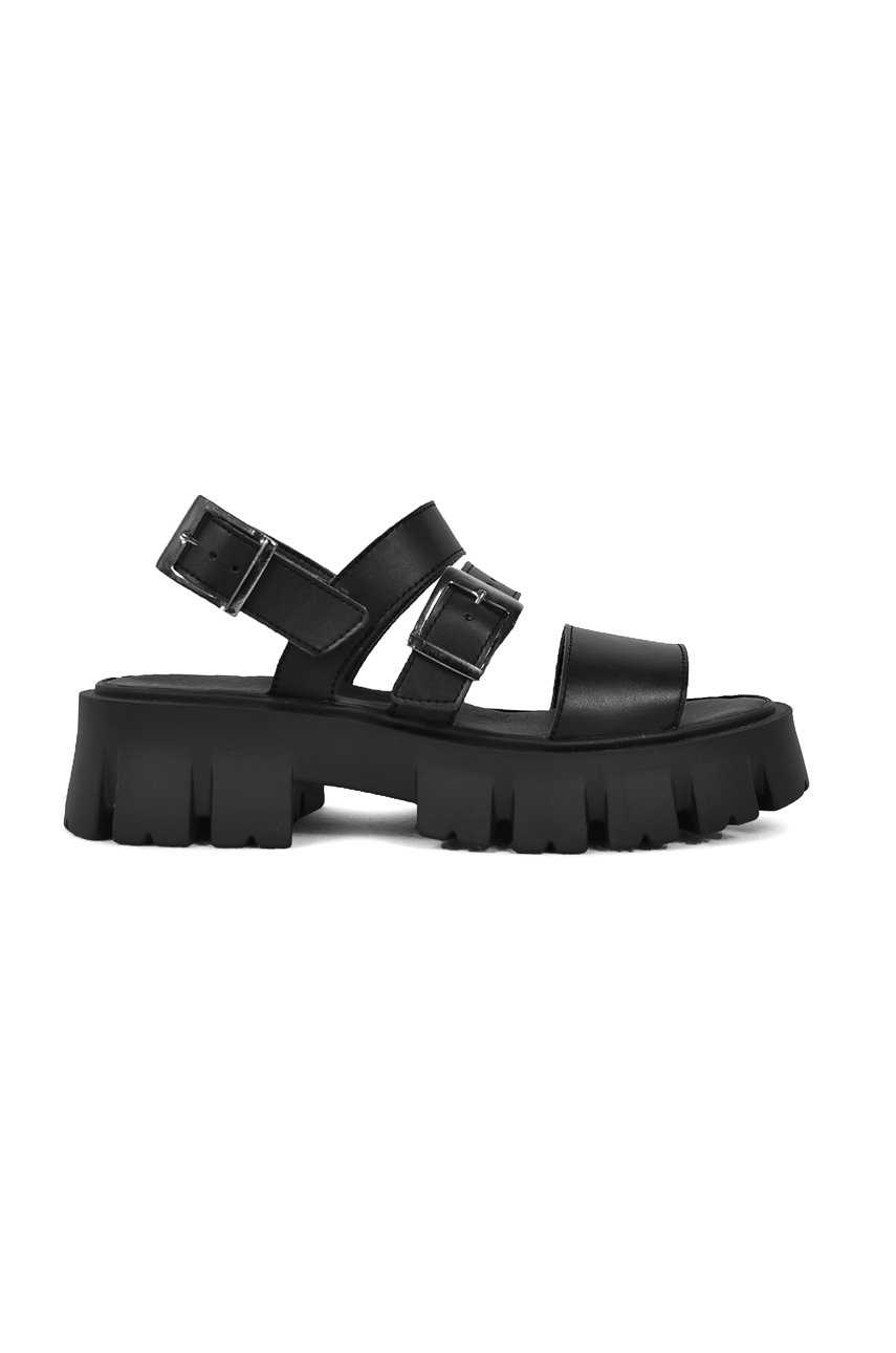 Altercore Sandale Susie Vegan Femei, Culoarea Negru, Cu Platforma