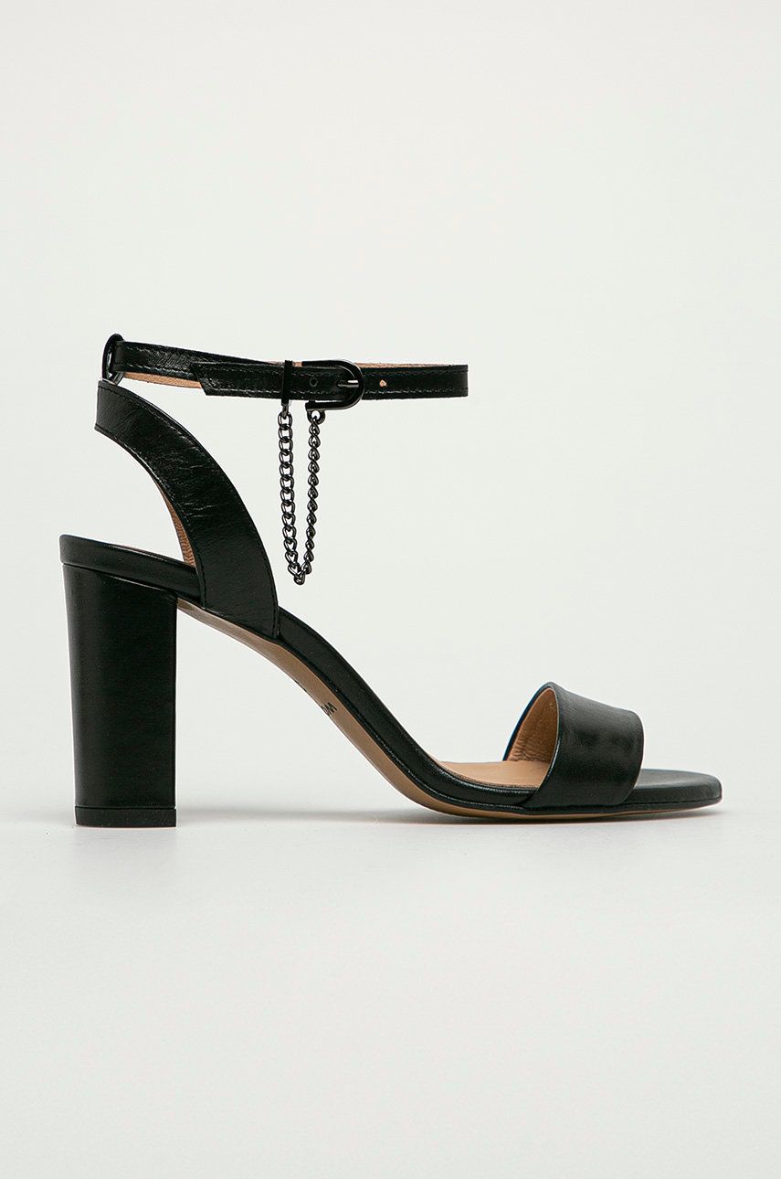 Wojas Sandale de piele culoarea negru answear.ro imagine megaplaza.ro