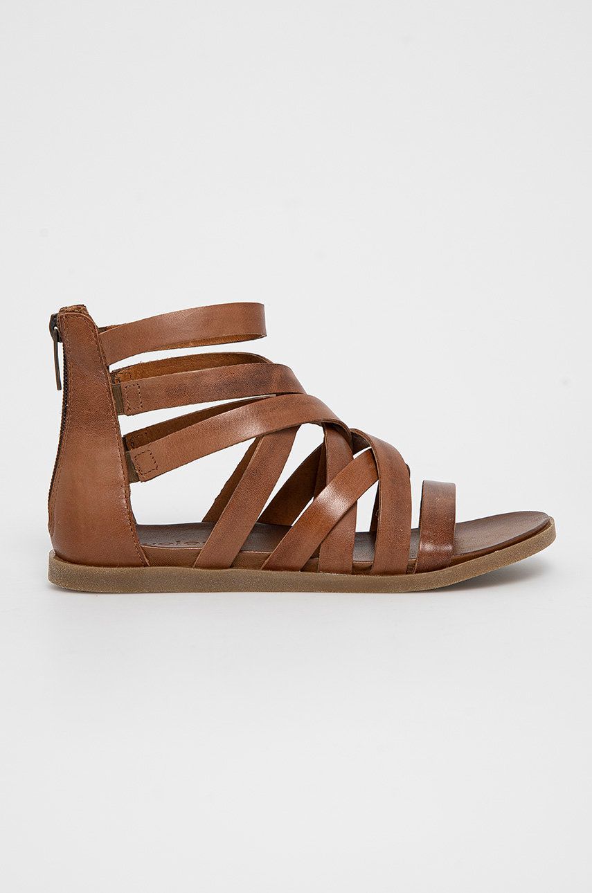 Wojas Sandale de piele femei, culoarea maro answear.ro imagine noua 2022
