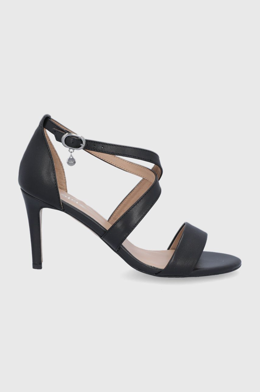 Wojas Sandale de piele culoarea negru answear.ro imagine noua 2022