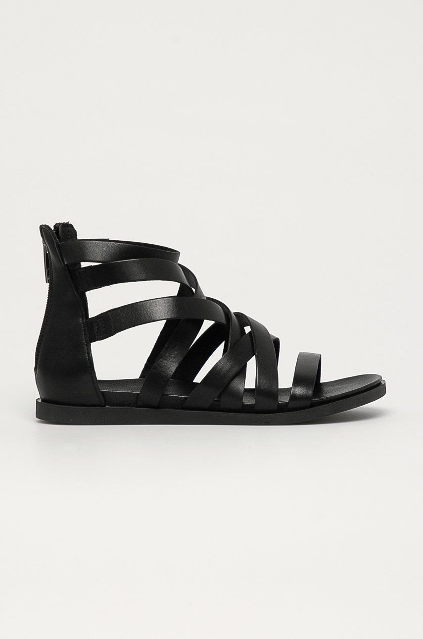 Wojas Sandale de piele femei, culoarea negru answear imagine noua
