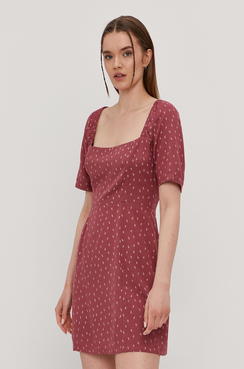 RVCA Rochie culoarea roz, mini, model drept